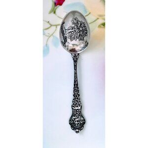 Antique Sterling silver Oakland California Souvenir Spoon Ornate Tree